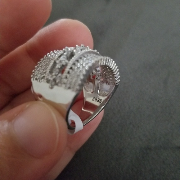 5⭐RATED White 925 silver sapphire ring💥💥 - Picture 4 of 10